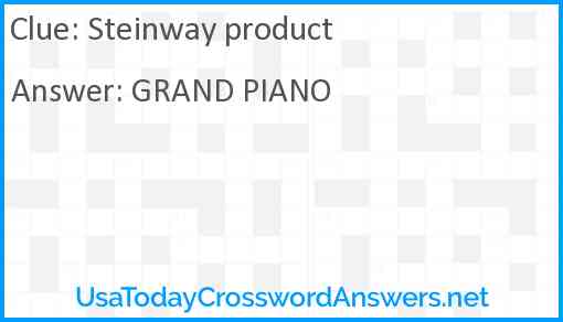 Steinway product Answer