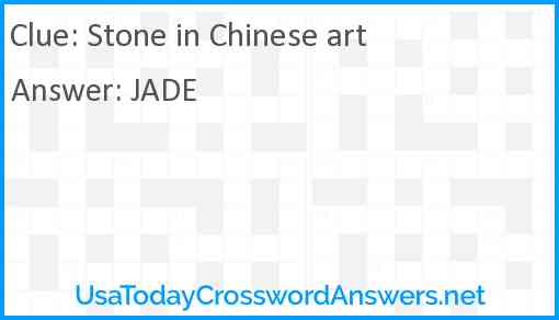 Stone in Chinese art Answer