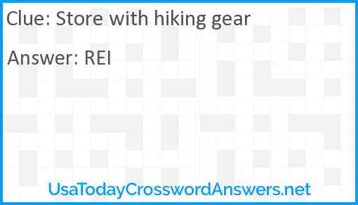 Store with hiking gear Answer