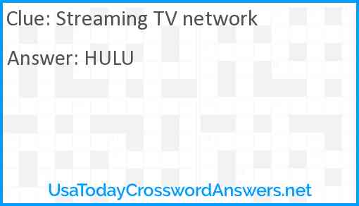 Streaming TV network Answer