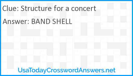 Structure for a concert Answer