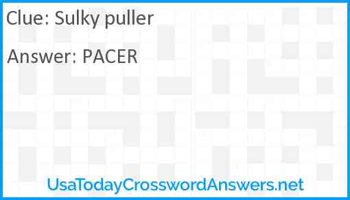 Sulky puller Answer