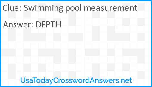 Swimming pool measurement Answer