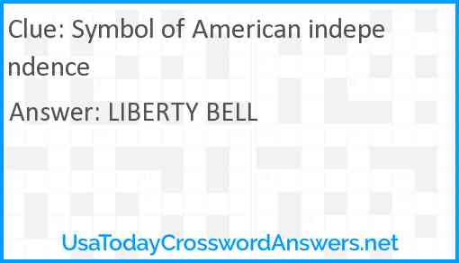 Symbol of American independence Answer
