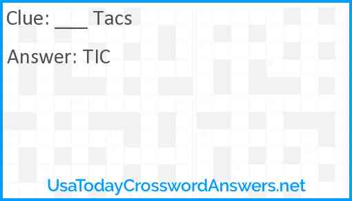 ___ Tacs Answer