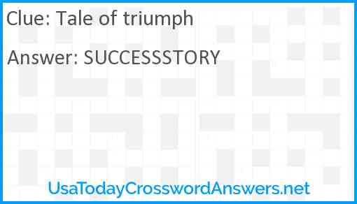 Tale of triumph Answer