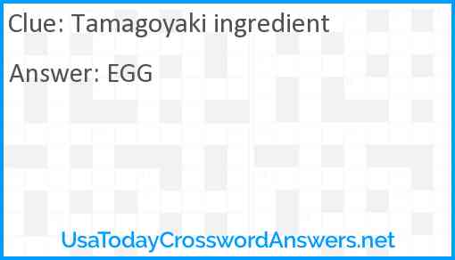 Tamagoyaki ingredient Answer