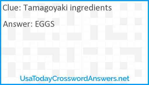 Tamagoyaki ingredients Answer
