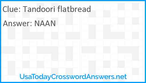 Tandoori flatbread Answer