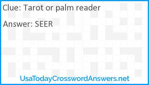 Tarot or palm reader Answer