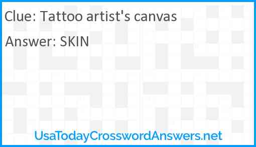Tattoo artist's canvas Answer
