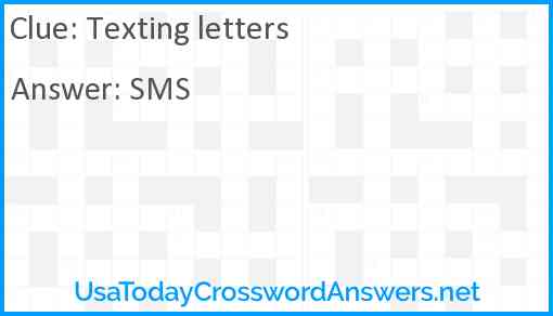 Texting letters Answer