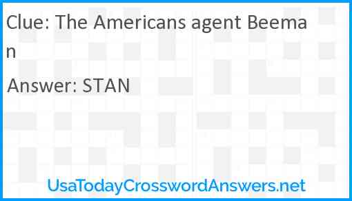 The Americans agent Beeman Answer