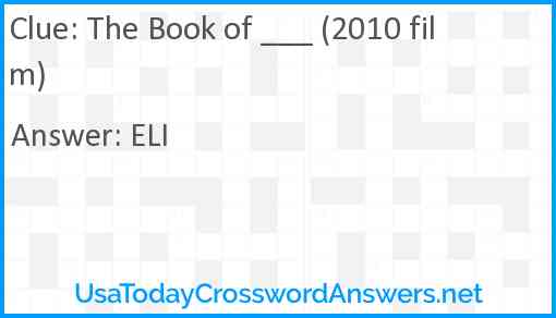The Book of ___ (2010 film) Answer