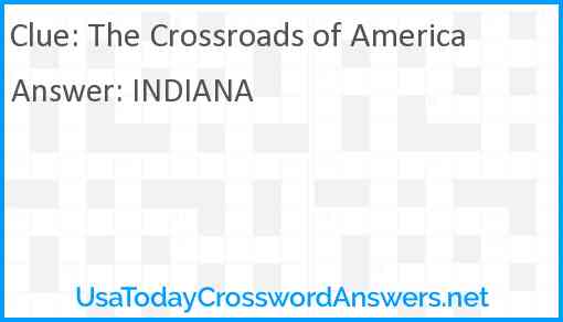 The Crossroads of America Answer