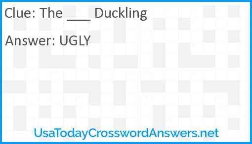 The ___ Duckling Answer