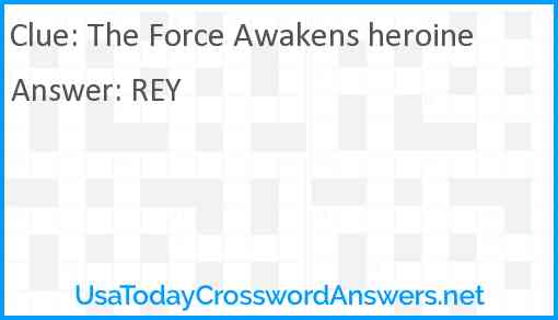 The Force Awakens heroine Answer