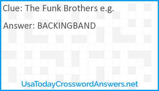 The Funk Brothers e.g. Answer