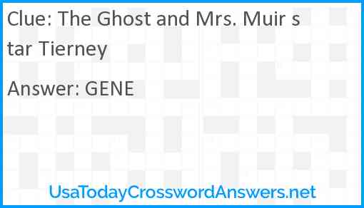 The Ghost and Mrs. Muir star Tierney Answer