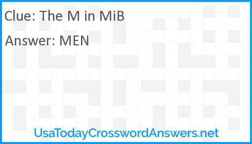 The M in MiB Answer