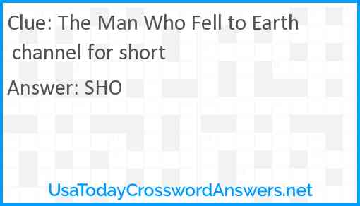 The Man Who Fell to Earth channel for short Answer