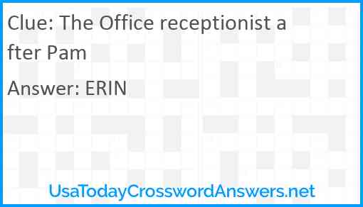 The Office receptionist after Pam Answer