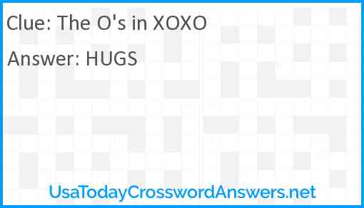 The O's in XOXO Answer