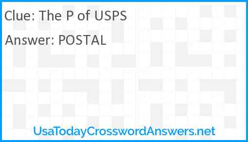 The P of USPS Answer