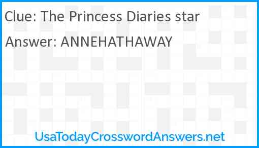 The Princess Diaries star Answer