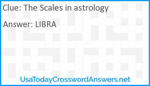 The Scales in astrology Answer