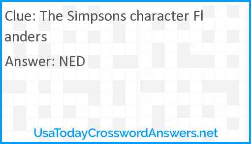 The Simpsons character Flanders Answer