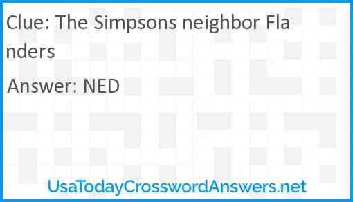 The Simpsons neighbor Flanders Answer