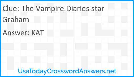 The Vampire Diaries star Graham Answer