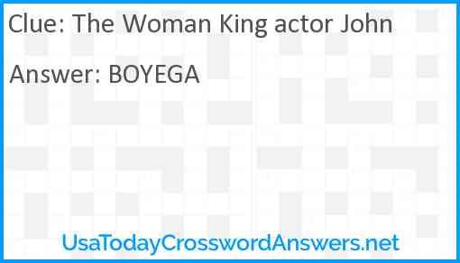 The Woman King actor John Answer