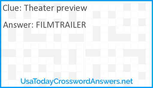 Theater preview Answer