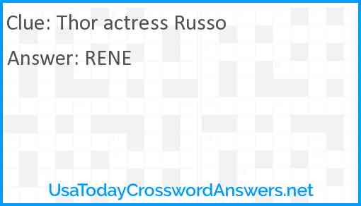 Thor actress Russo Answer