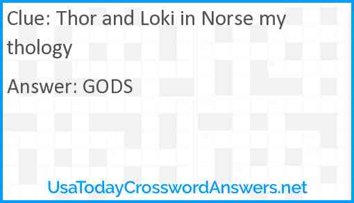 Thor and Loki in Norse mythology Answer