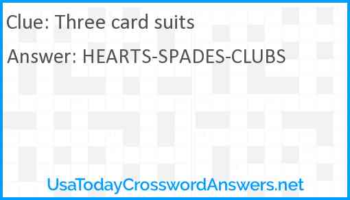 Three card suits Answer