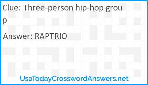 Three-person hip-hop group Answer