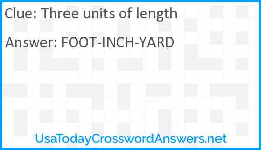 Three units of length Answer