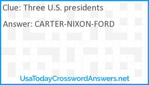 Three U.S. presidents Answer
