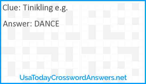 Tinikling e.g. Answer