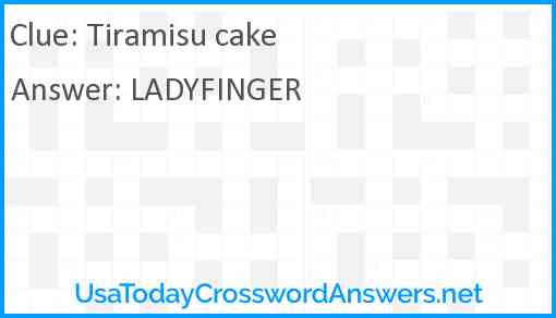 Tiramisu cake Answer