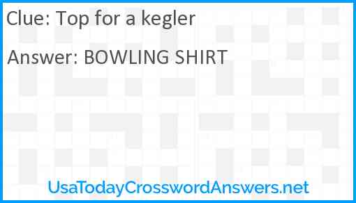 Top for a kegler Answer