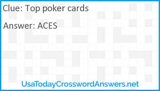 Top poker cards Answer