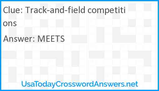 Track-and-field competitions Answer