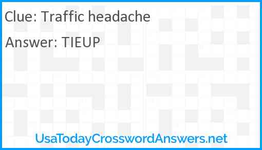 Traffic headache Answer