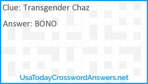 Transgender Chaz Answer