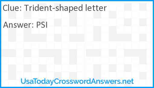Trident-shaped letter Answer