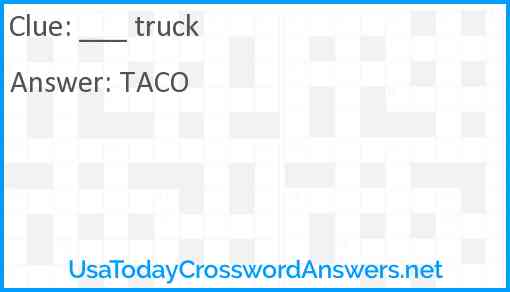 ___ truck Answer